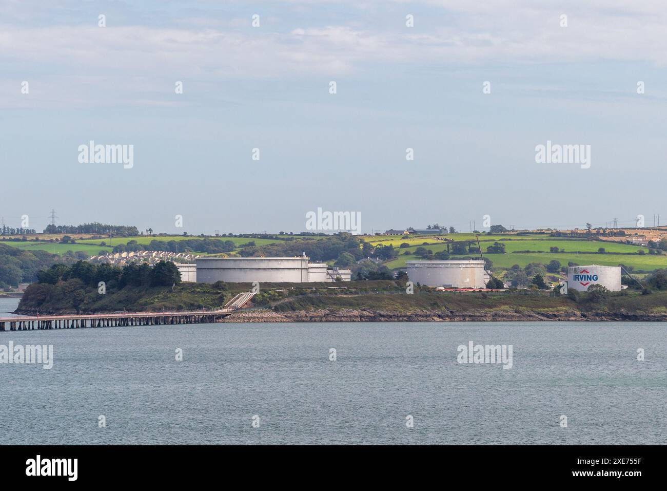 Whitegate Oil terminal, Whitegate, États-Unis Cork, Irlande. Banque D'Images