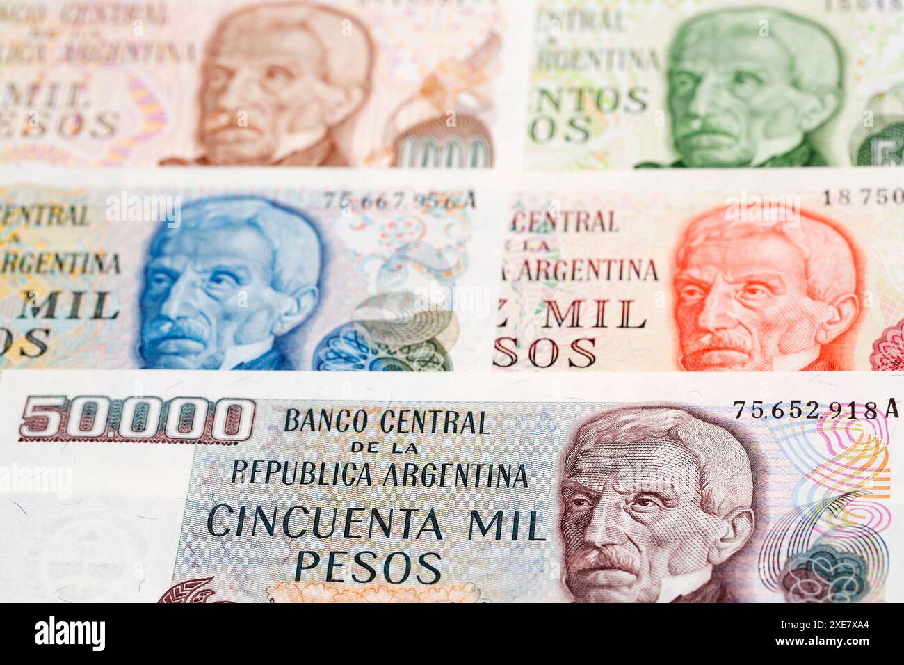 Vieux peso argentin un fond d'entreprise Banque D'Images