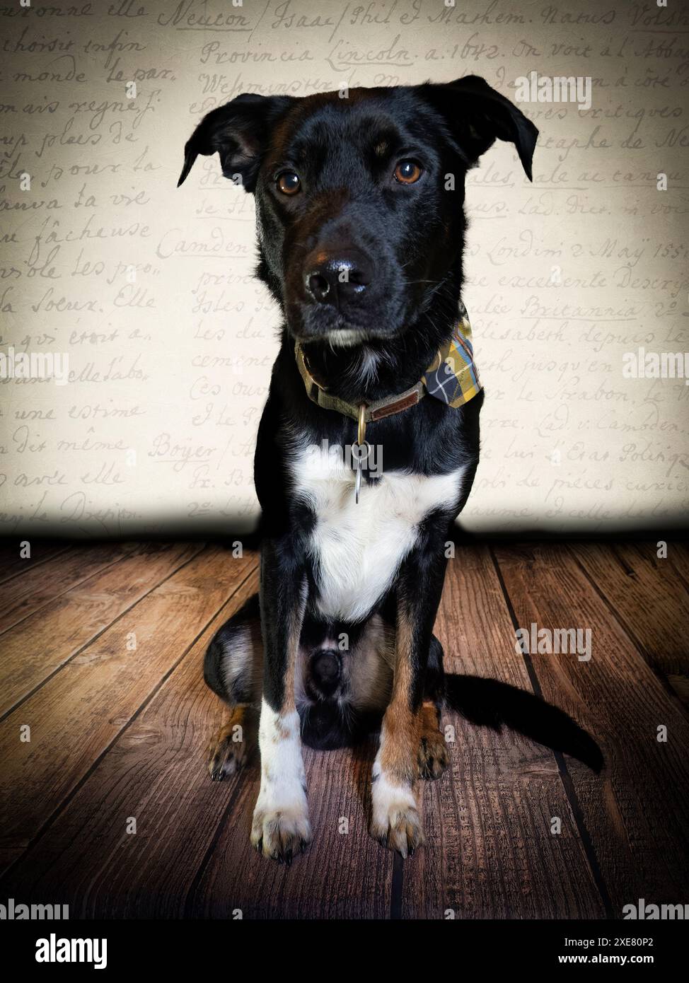 Photo studio d'un chien Banque D'Images