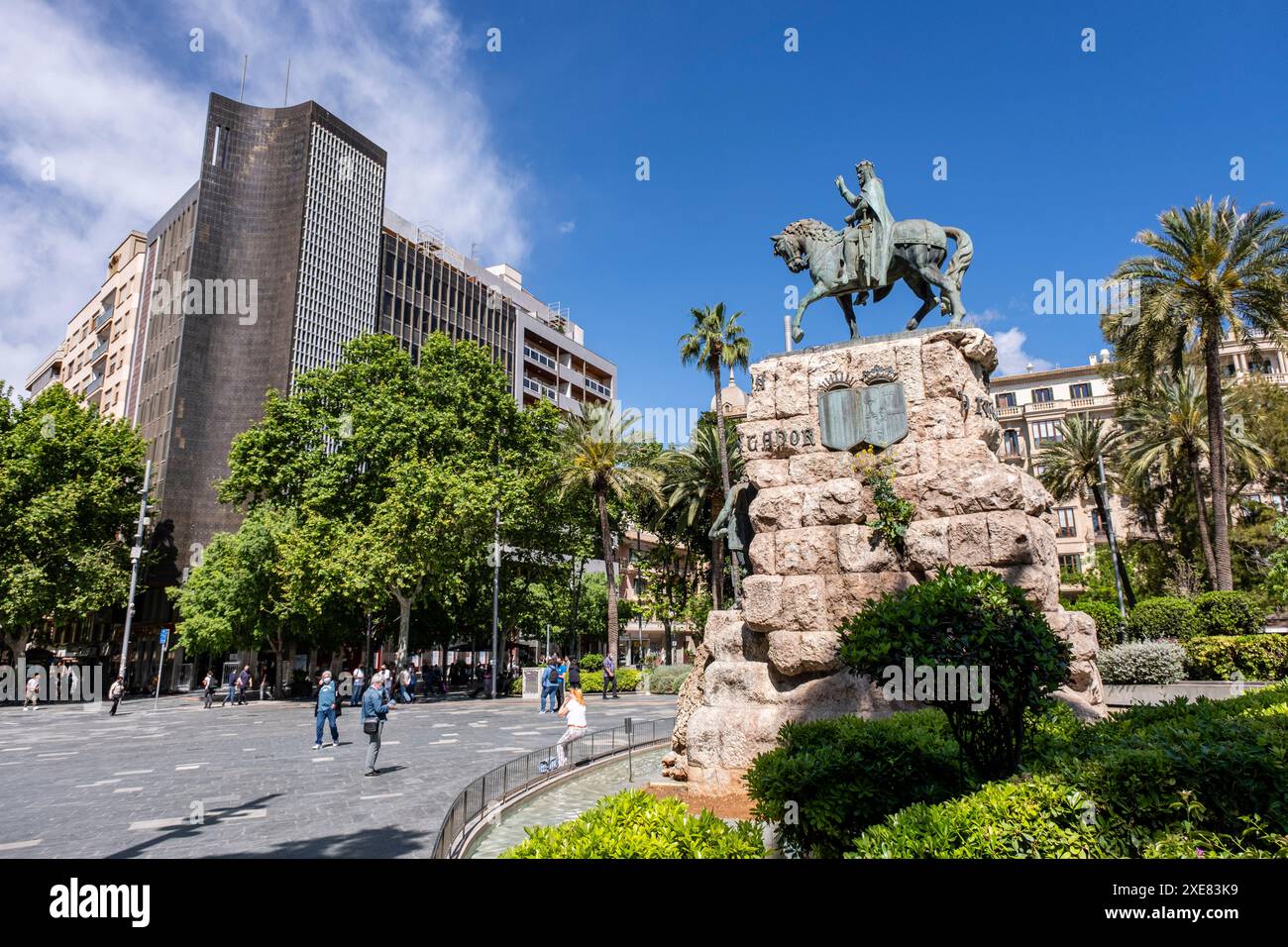 Statue équestre de Jaime I Banque D'Images