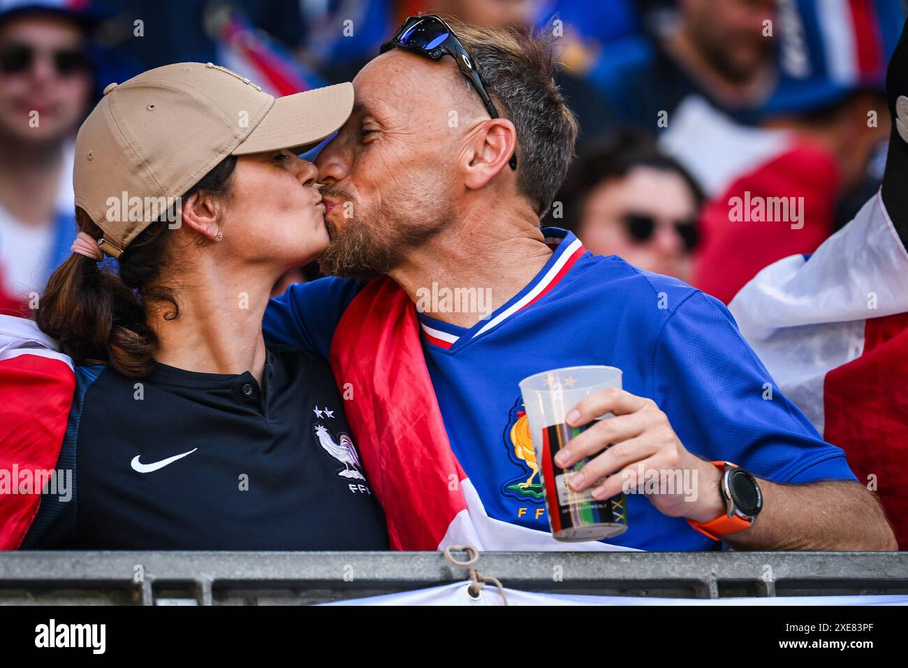 Dortmund, Allemagne. 25 juin 2024. Supporters de la France lors de l'UEFA Euro 2024, match de football du Groupe d entre la France et la Pologne le 25 juin 2024 au Parc signal Iduna de Dortmund, Allemagne - photo Matthieu Mirville/DPPI crédit : DPPI Media/Alamy Live News Banque D'Images