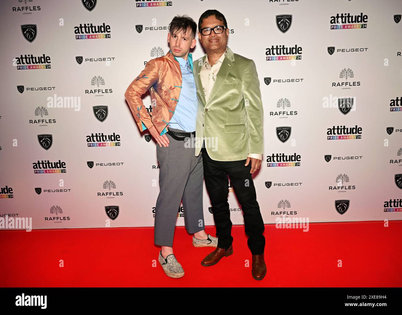 LONDRES, ROYAUME-UNI. 26 juin 2024. Oliver Levy, Paul Sinha assiste aux attitude Pride Awards 2024 au Raffles London, The OWO, Londres, Royaume-Uni. Crédit : Voir Li/Picture Capital/Alamy Live News Banque D'Images