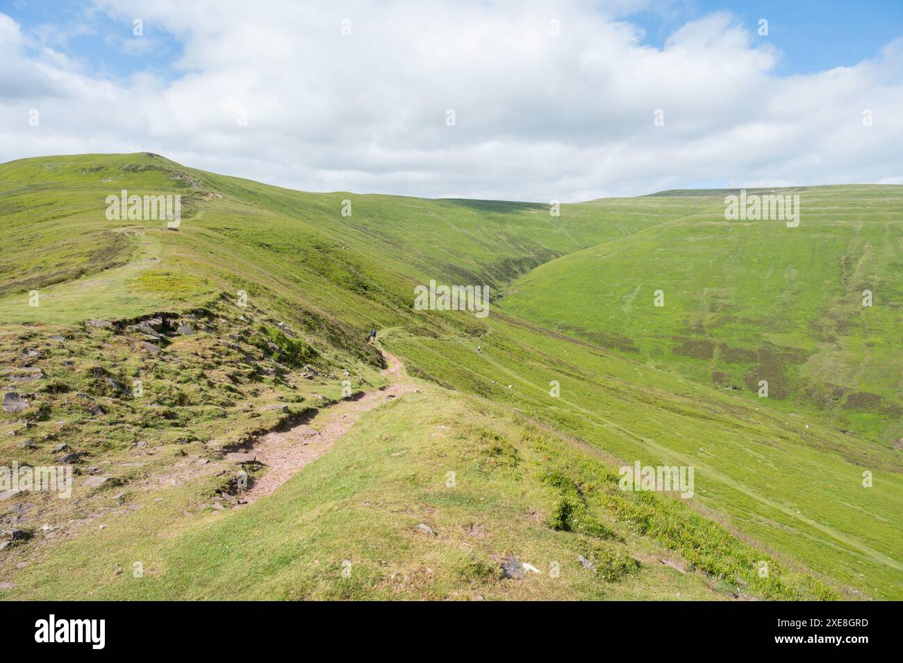 Pen Trumau et le profil en escalier de Waun Fach, Black Mountains, Powys, Royaume-Uni Banque D'Images