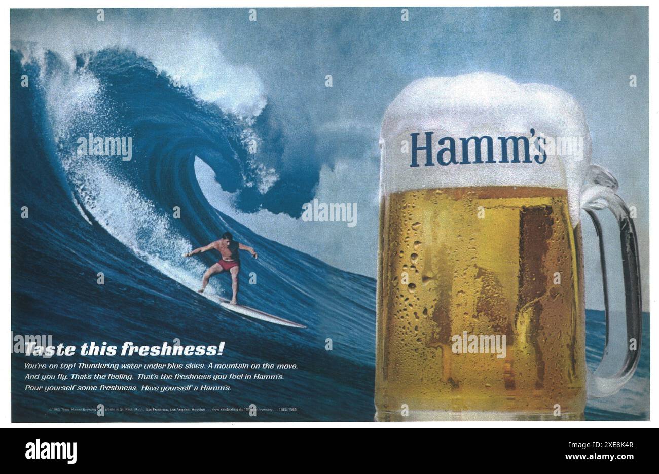 1965 Hamm's Beer ad Banque D'Images