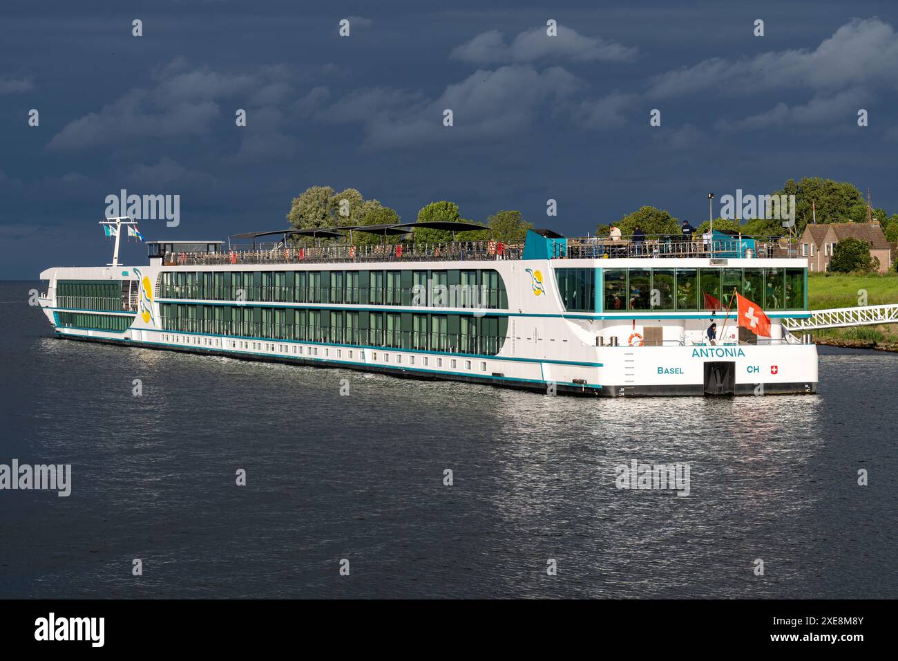 Phoenix Reisen bateau de croisière fluviale Antonia à Medemblik, pays-Bas Banque D'Images