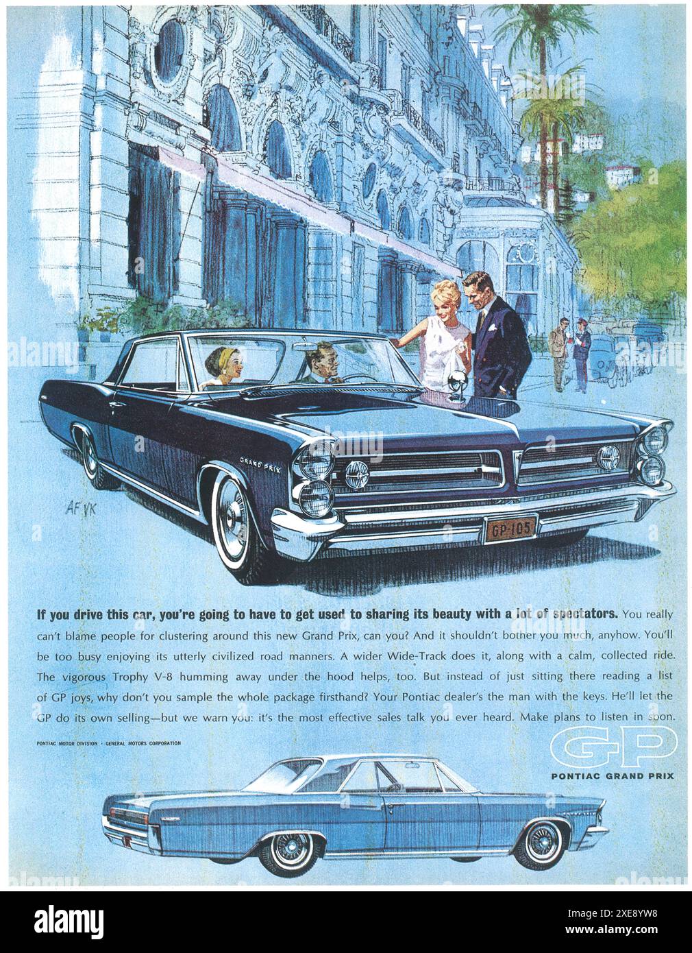 Publicité Grand prix 1963 de Pontiac Banque D'Images