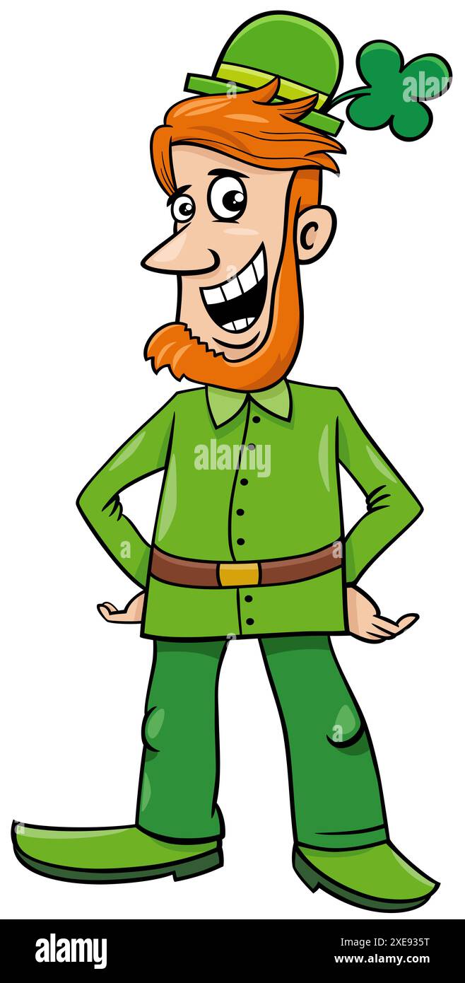 Personnage de caricature Leprechaun le jour de la Saint Patrick Banque D'Images