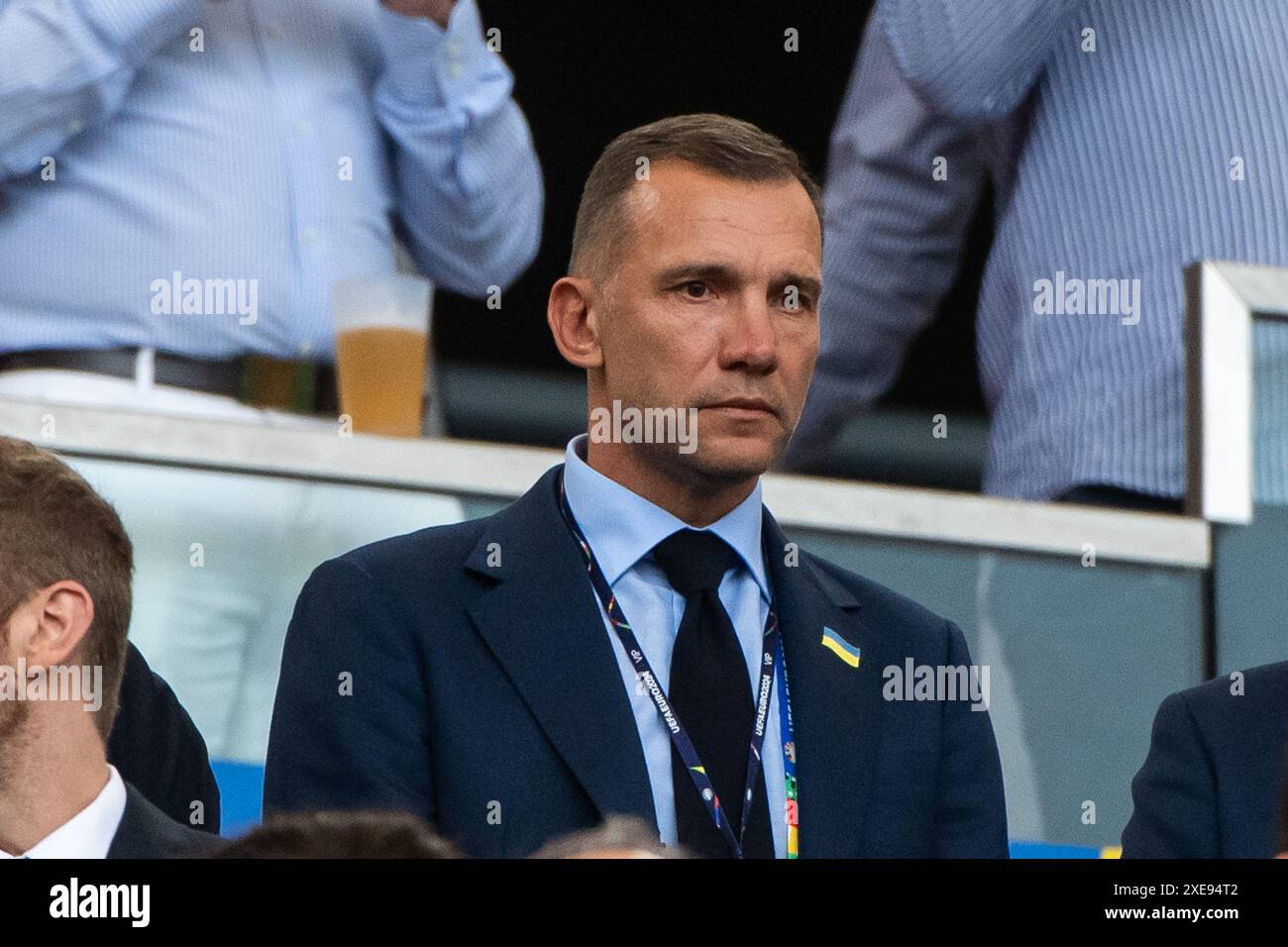 Andriy Shevchenko (Ukraine, Praesident Fußballverband UAF), GER, Ukraine (UKR) vs Belgique (bel), Fussball Europameisterschaft, UEFA EURO 2024, Gruppe E, 3. Spieltag, 26.06.2024 Foto : Eibner-Pressefoto/Michael Memmler Banque D'Images