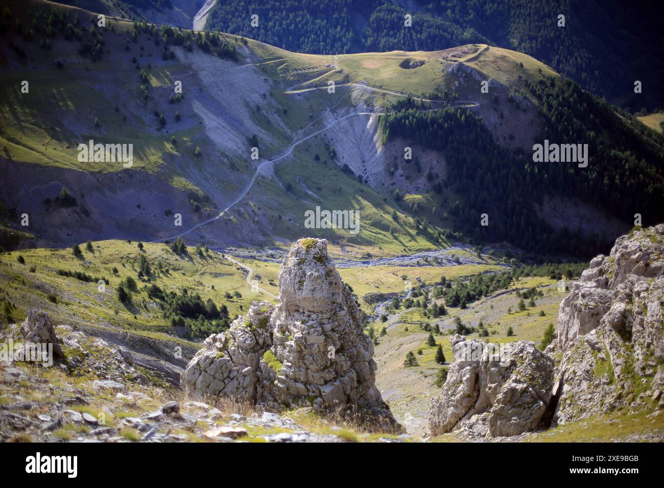 Randonnée au Mont Mounier, Alpes Maritimes, Parc National du Mercantour, Banque D'Images