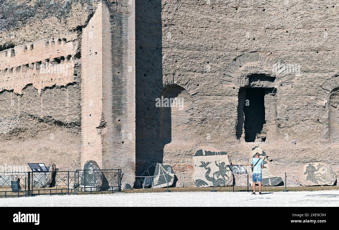 Bains de Caracalla, Roma, Lazio, Italie Banque D'Images