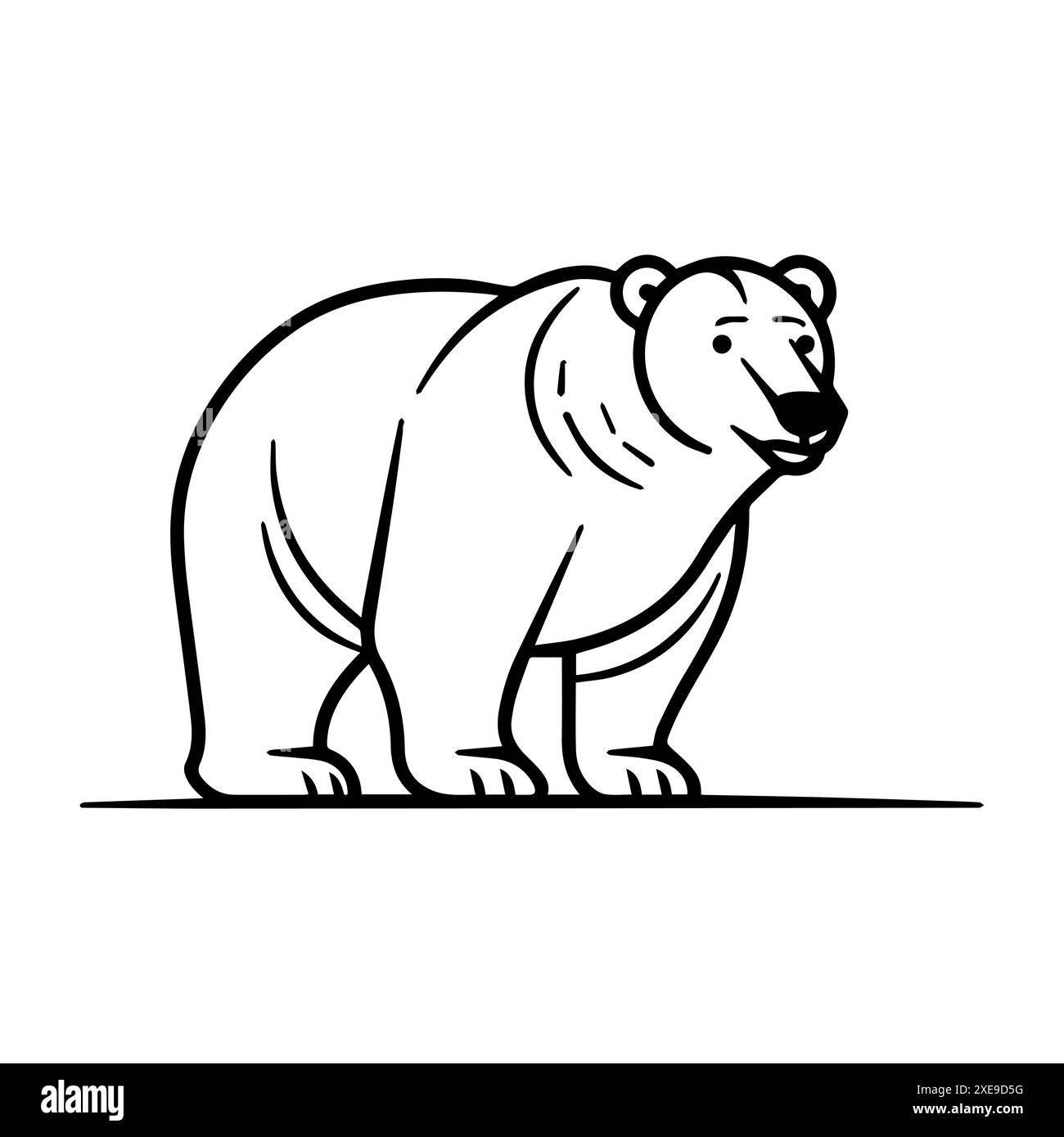 icône d'ours polaire ou symbole de ligne moderne. Dessin au trait vectoriel et conception d'icône avec contour audacieux. Noir et blanc Pixel Perfect symbole minimaliste isolé w Illustration de Vecteur icône d'ours polaire ou symbole de ligne moderne. Dessin au trait vectoriel et conception d'icône avec contour audacieux. Noir et blanc Pixel Perfect symbole minimaliste isolé w Illustration de Vecteur