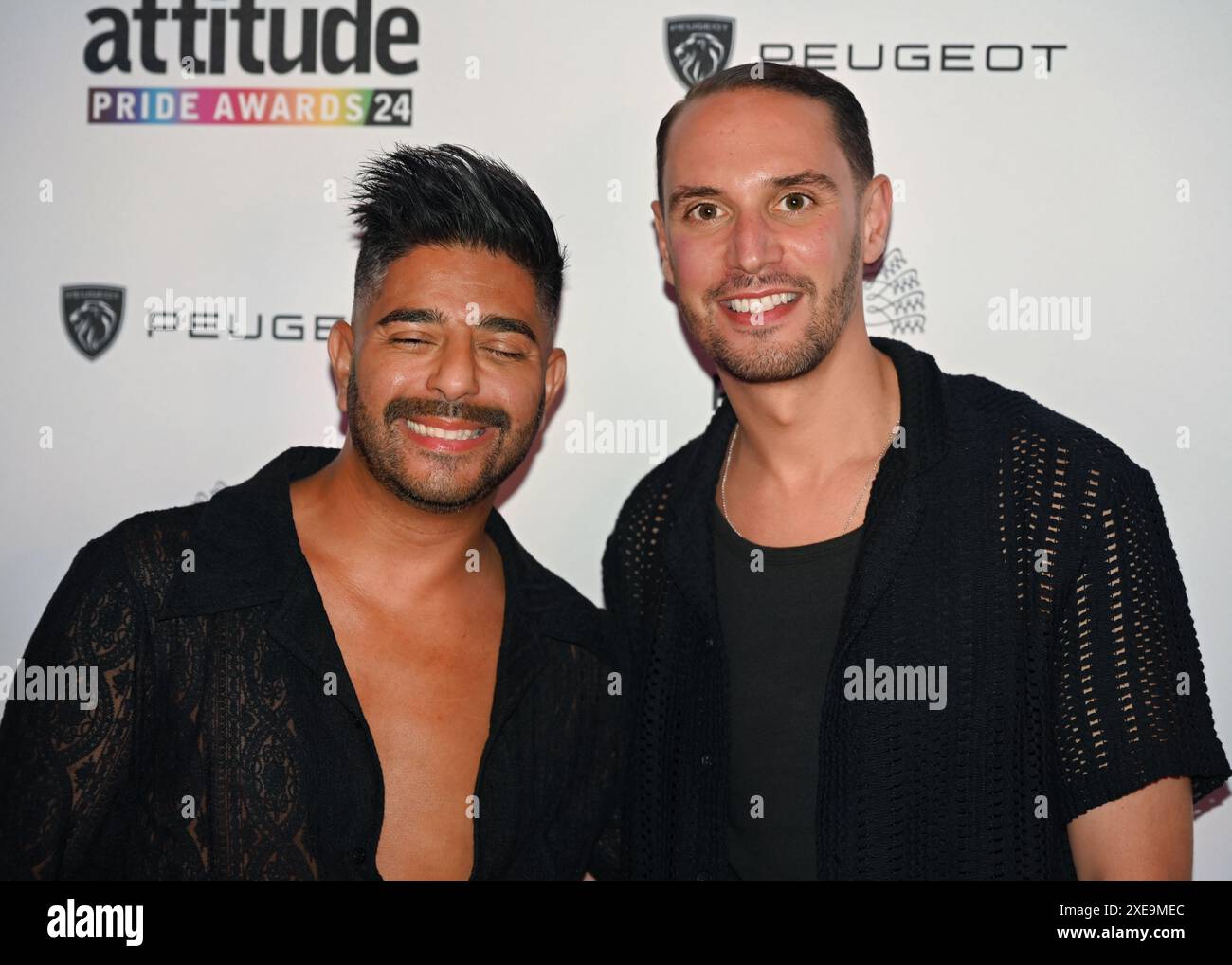 LONDRES, ROYAUME-UNI. 26 juin 2024. Ali Najjar, Adam Imber assiste aux attitude Pride Awards 2024 au Raffles London, The OWO, Londres, Royaume-Uni. Crédit : Voir Li/Picture Capital/Alamy Live News Banque D'Images