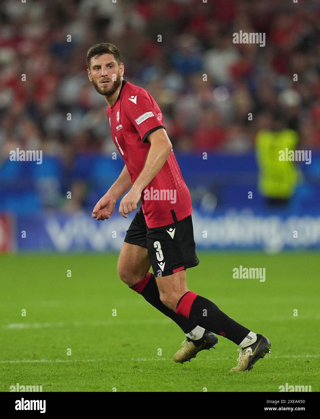 La géorgienne Lasha Dvali lors du match du Groupe F de l'UEFA Euro 2024 à l'Arena AufSchalke à Gelsenkirchen, Allemagne. Date de la photo : mercredi 26 juin 2024. Banque D'Images