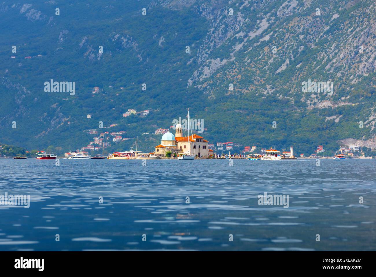 Église notre-Dame des rochers Perast, Monténégro Banque D'Images