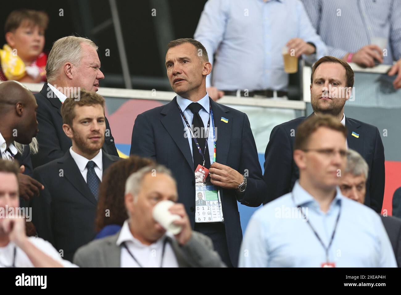 Andriy Shevchenko lors du match UEFA Euro Allemagne 2024 entre Ukraine 0-0 Belgique à Stuttgart Arena le 26 juin 2024 à Stuttgart, Allemagne. Crédit : Maurizio Borsari/AFLO/Alamy Live News Banque D'Images