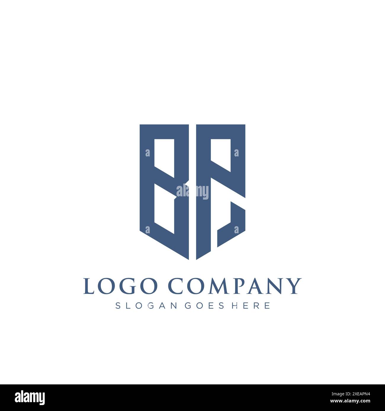 Logo de type bouclier BP. Illustration de Vecteur