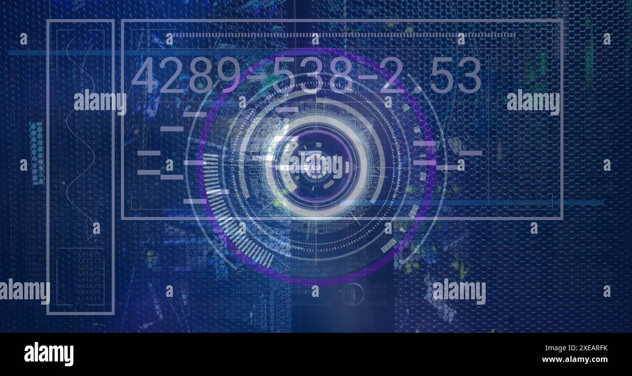 Illustration de l'acquisition de l'oscilloscope et du traitement des données à l'écran Banque D'Images
