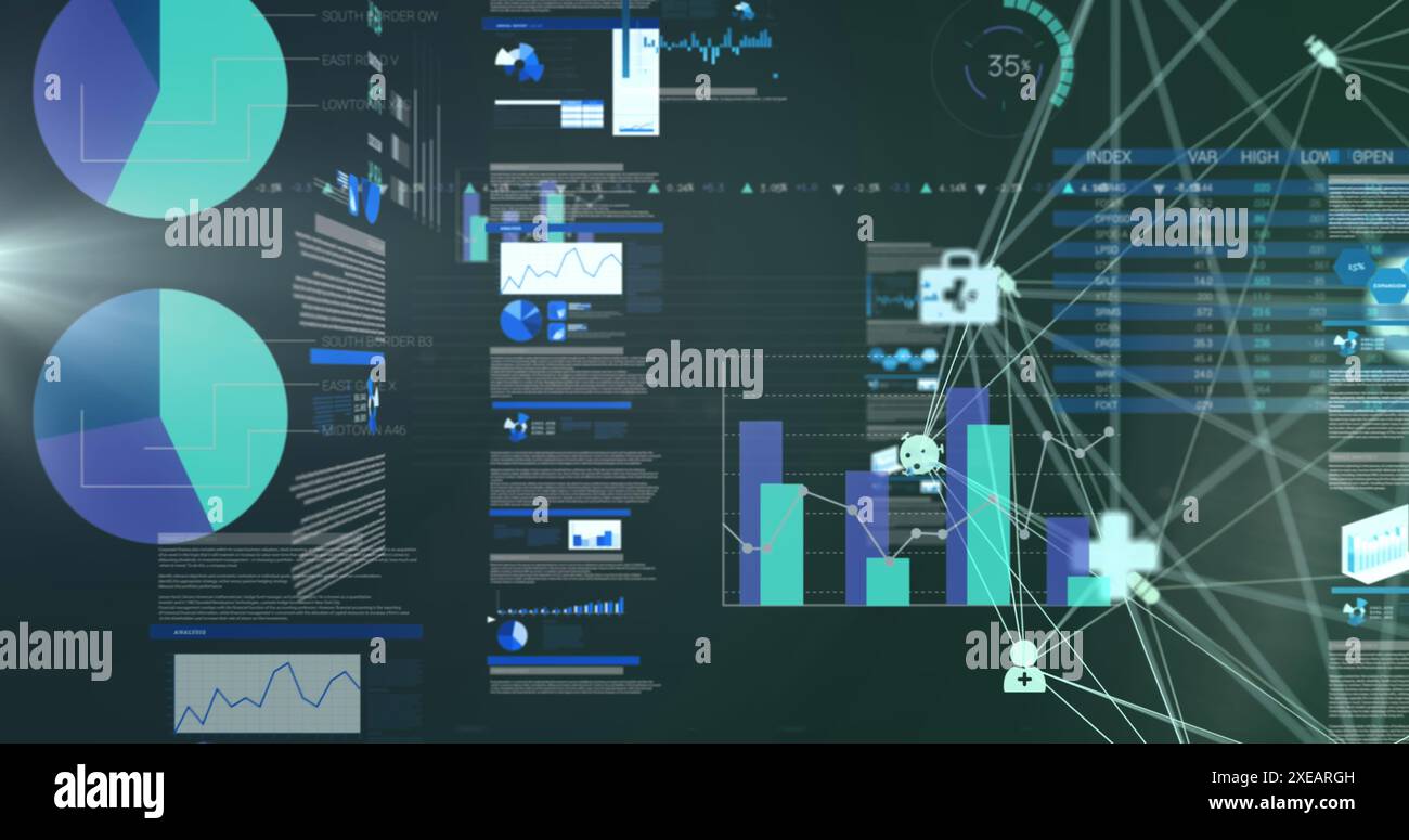Image du traitement des données et des connexions Banque D'Images