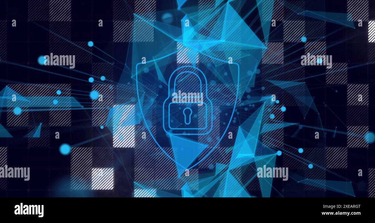 Image de traitement des données et humain numérique sur fond noir Banque D'Images