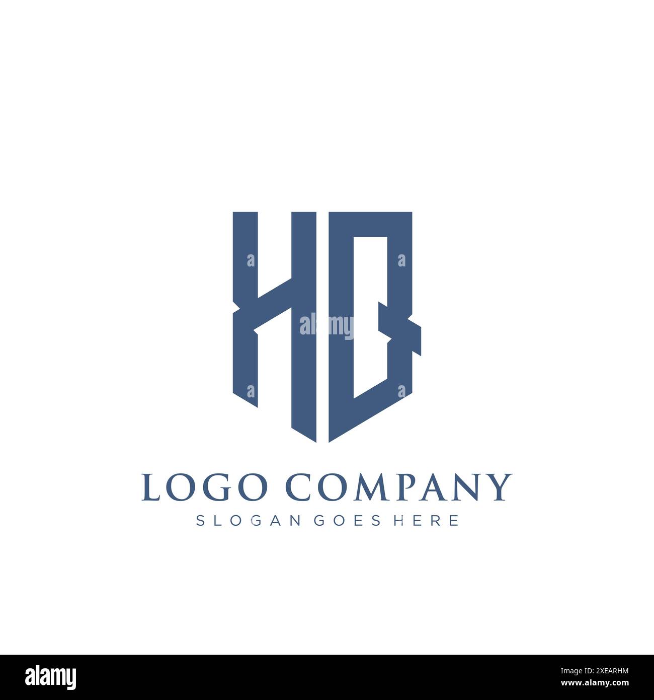 Logo de type bouclier HQ. Illustration de Vecteur