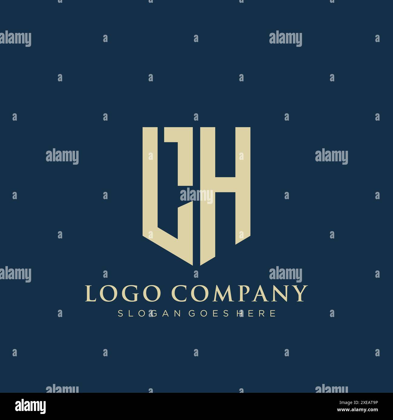 Logo de type bouclier gauche. Illustration de Vecteur