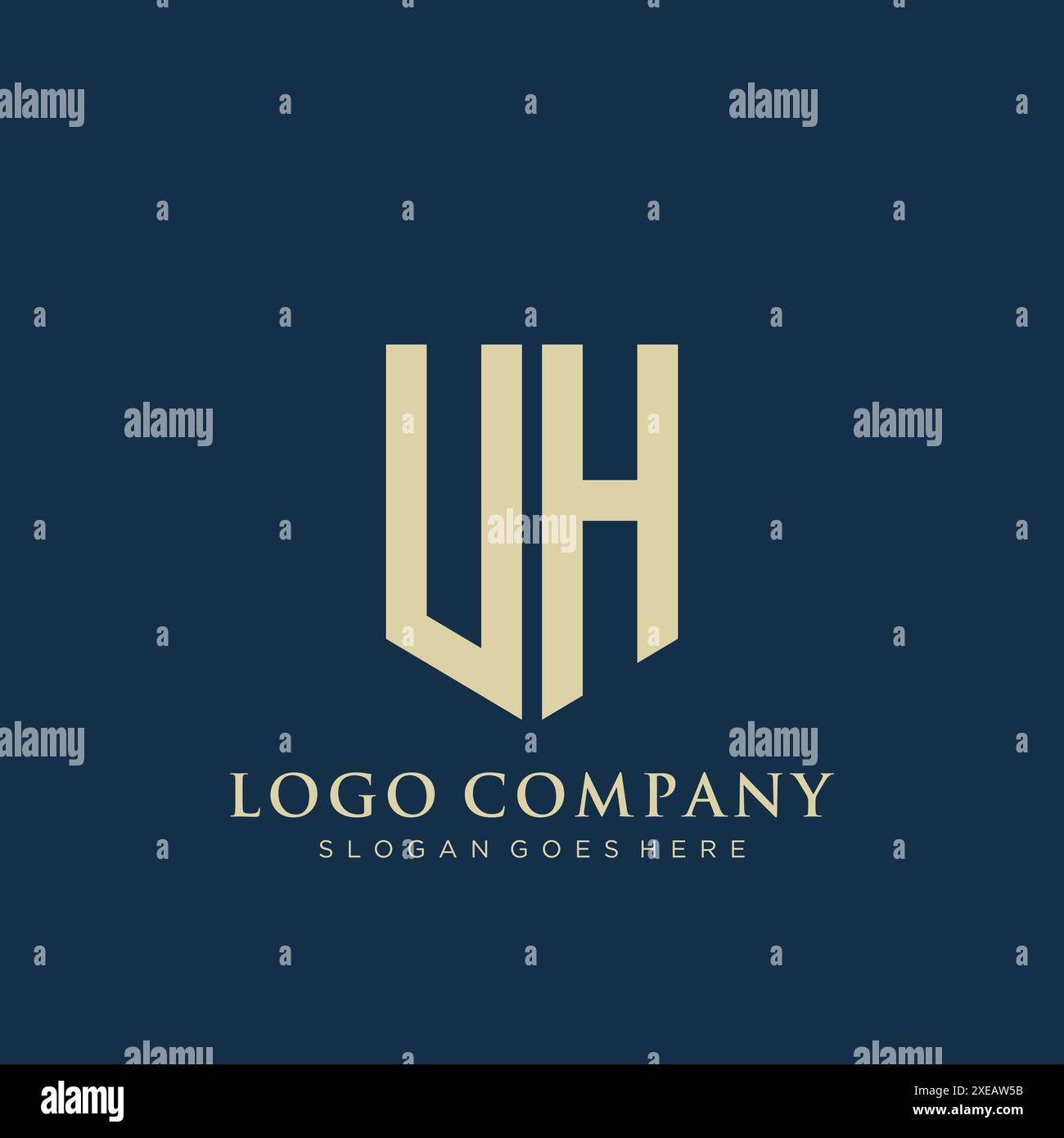 Logo UH Shield. Illustration de Vecteur