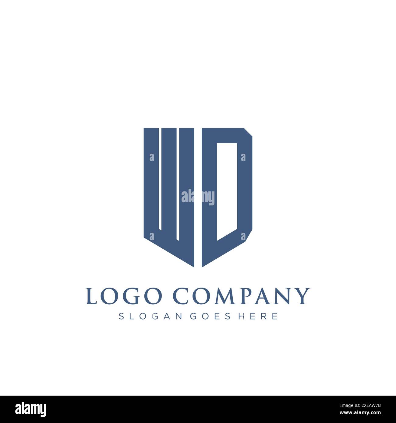 Logo WD Shield. Illustration de Vecteur