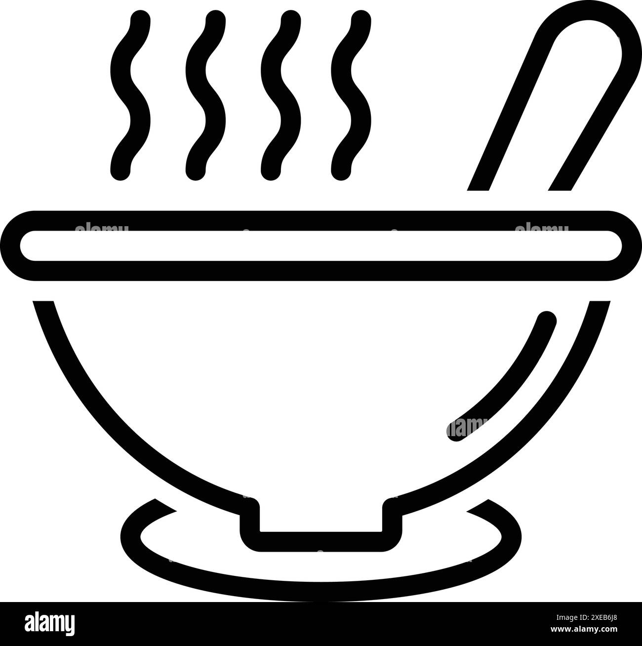Icône pour soupe, porridge Illustration de Vecteur