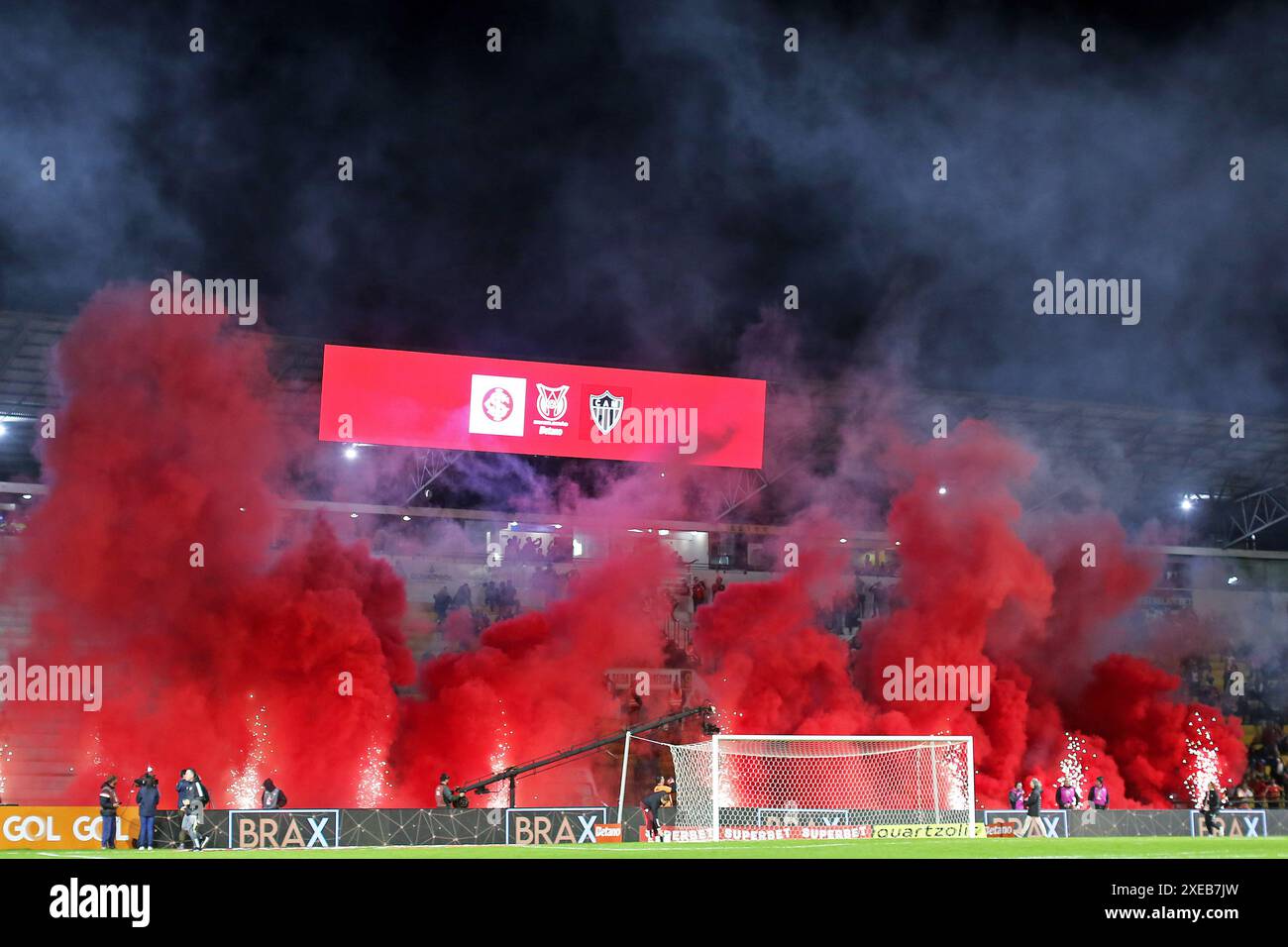 Criciuma, Brésil. 26 juin 2024. Internacional, lors du match entre l'Internacional et l'Atletico Mineiro pour la Serie A 2024 brésilienne, au stade Heriberto Hulse, à Criciuma, au Brésil, le 26 juin. Photo : Heuler Andrey/DiaEsportivo/Alamy Live News crédit : DiaEsportivo/Alamy Live News Banque D'Images