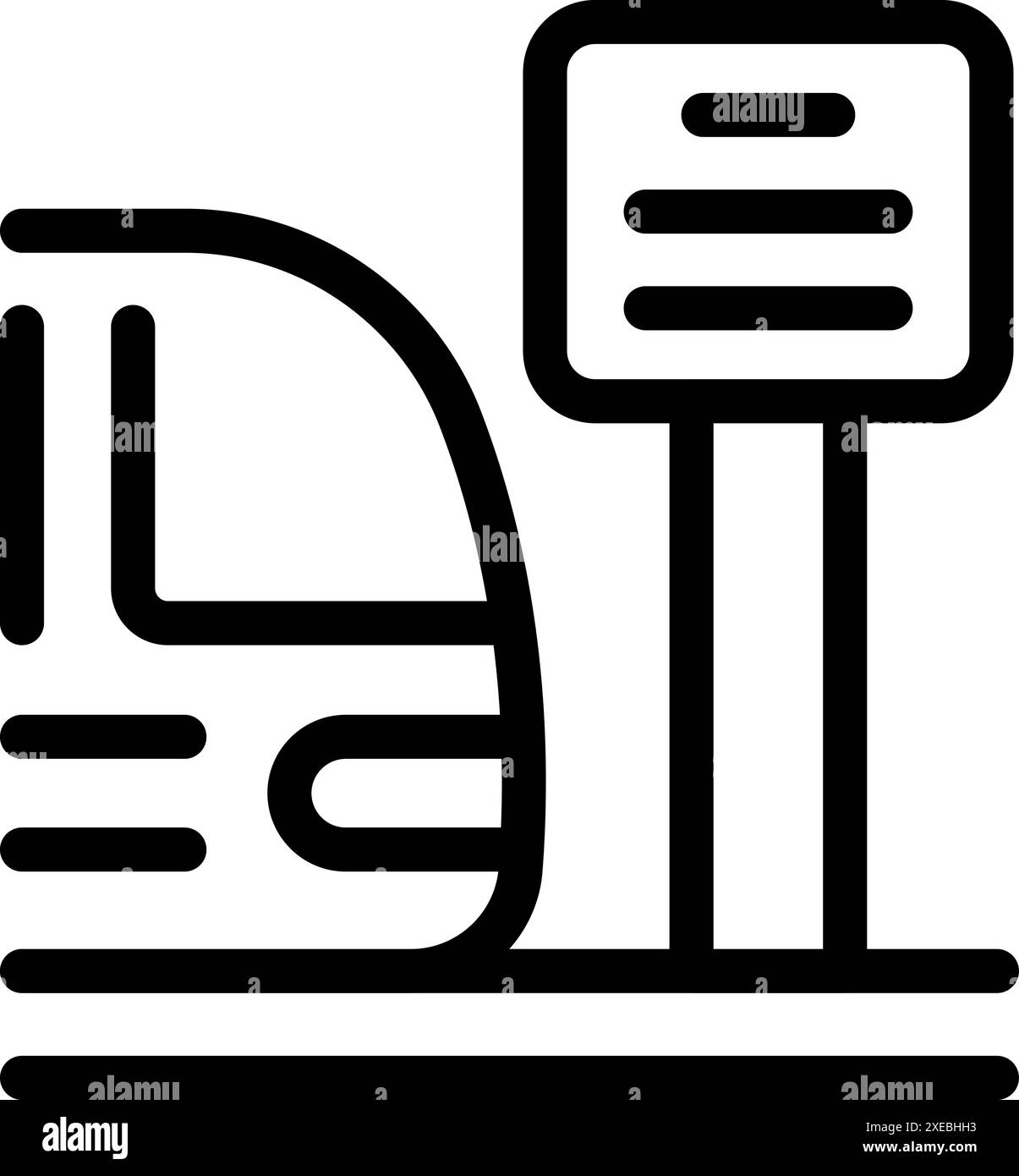 Un train moderne à grande vitesse arrive sur un quai de gare, prêt à embarquer des passagers Illustration de Vecteur