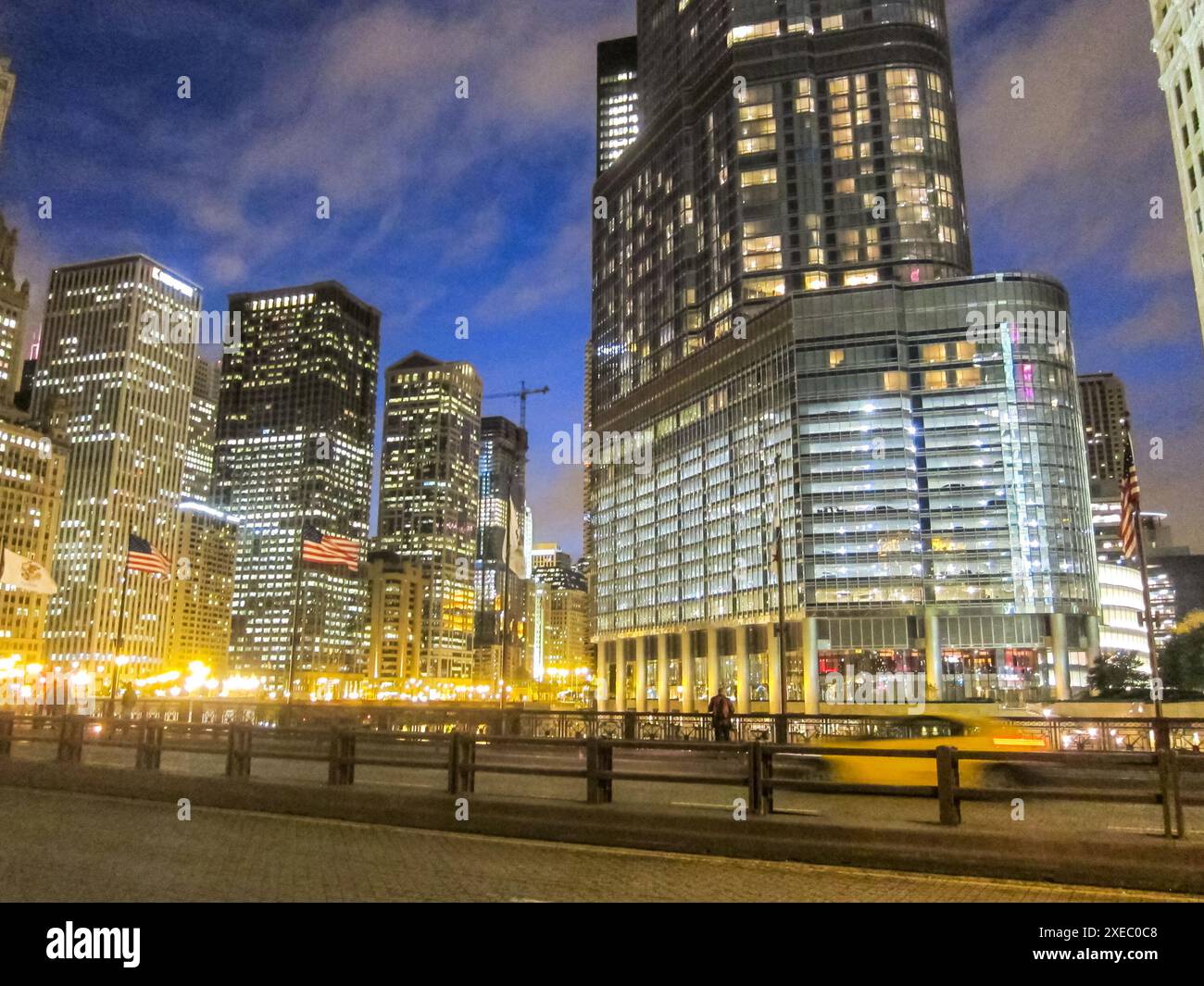 Chicago est la ville des gratte-ciel. Chicago rues, bâtiments et attractions de la ville de Chicago. Banque D'Images