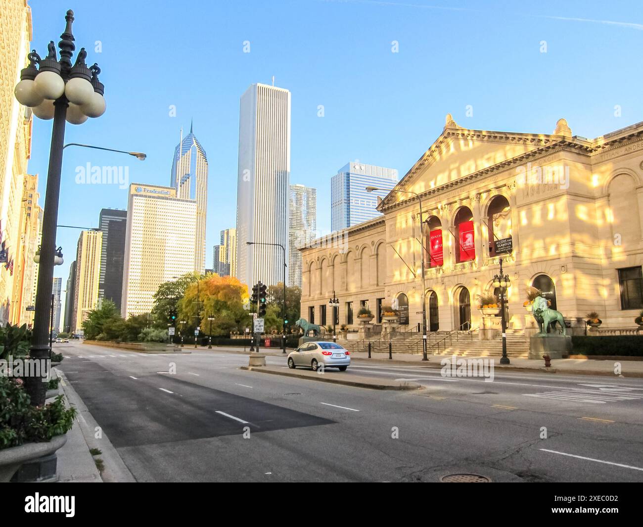 Institute of Arts, Chicago est la ville des gratte-ciel. Chicago rues, bâtiments et attractions de la ville de Chicago. Banque D'Images