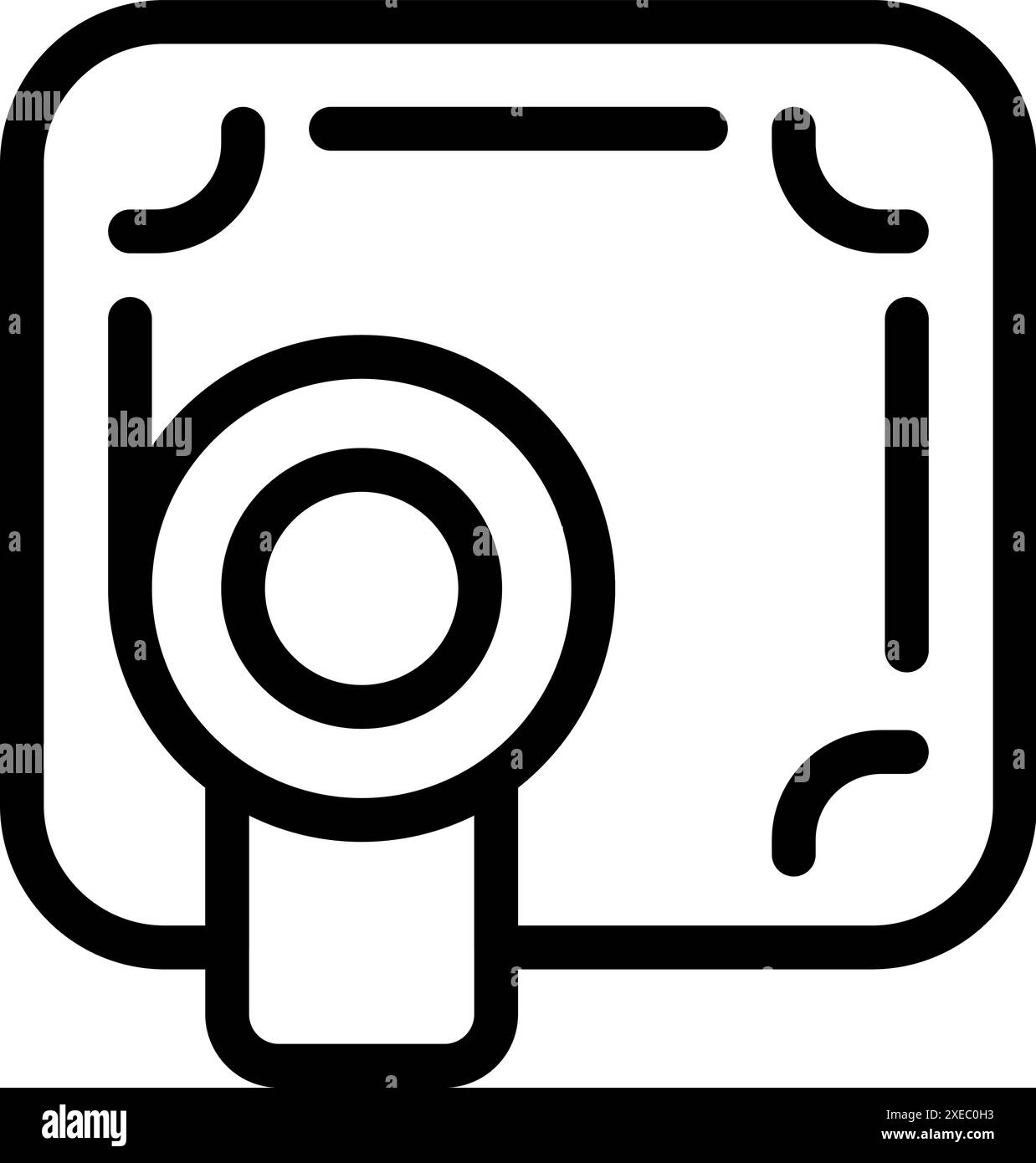 Simple icône de contour gras représentant un disque dur externe, pour une utilisation dans les infographies, les applications, les sites Web, l'impression Illustration de Vecteur