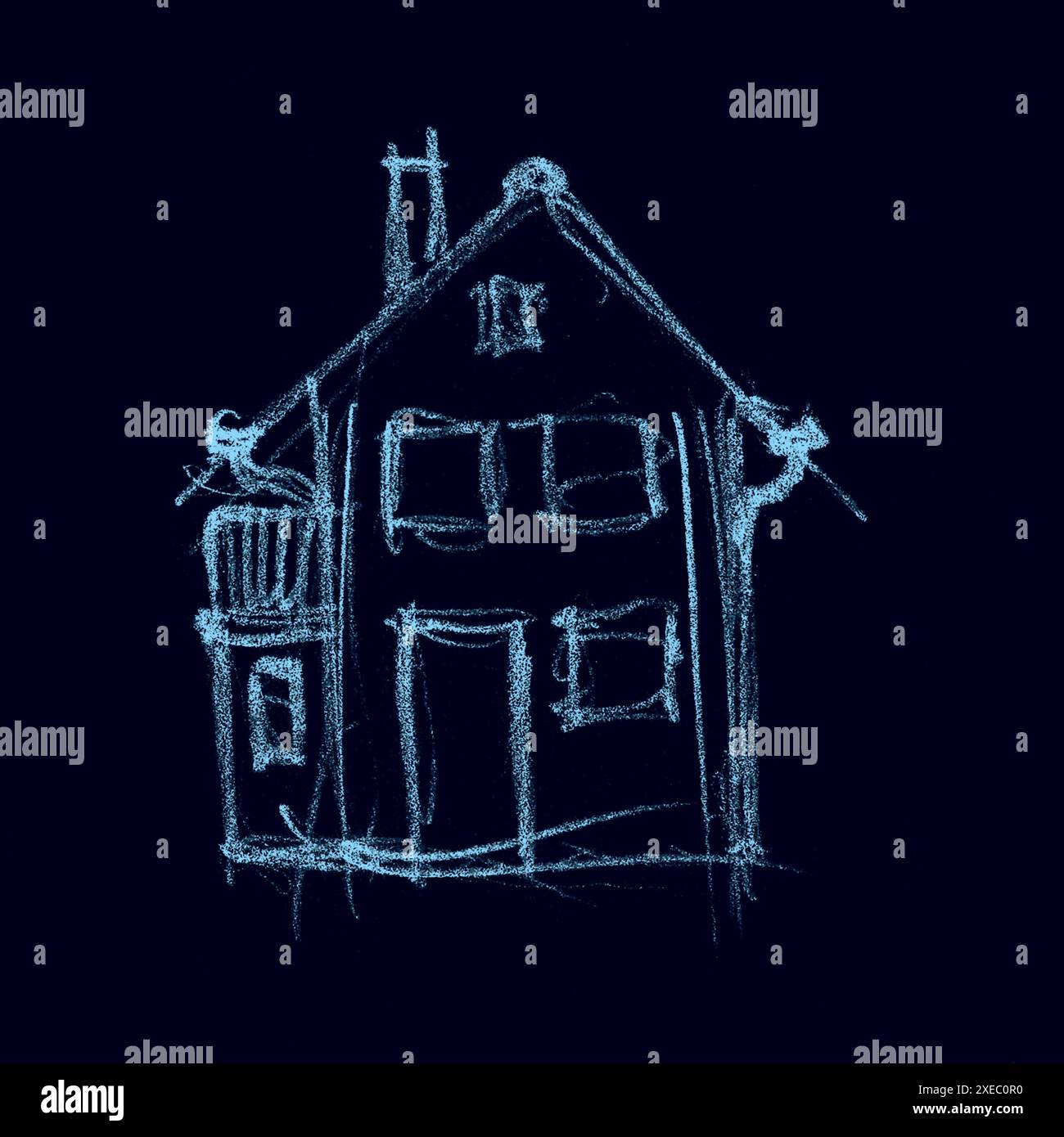 Maison de croquis au crayon Banque D'Images