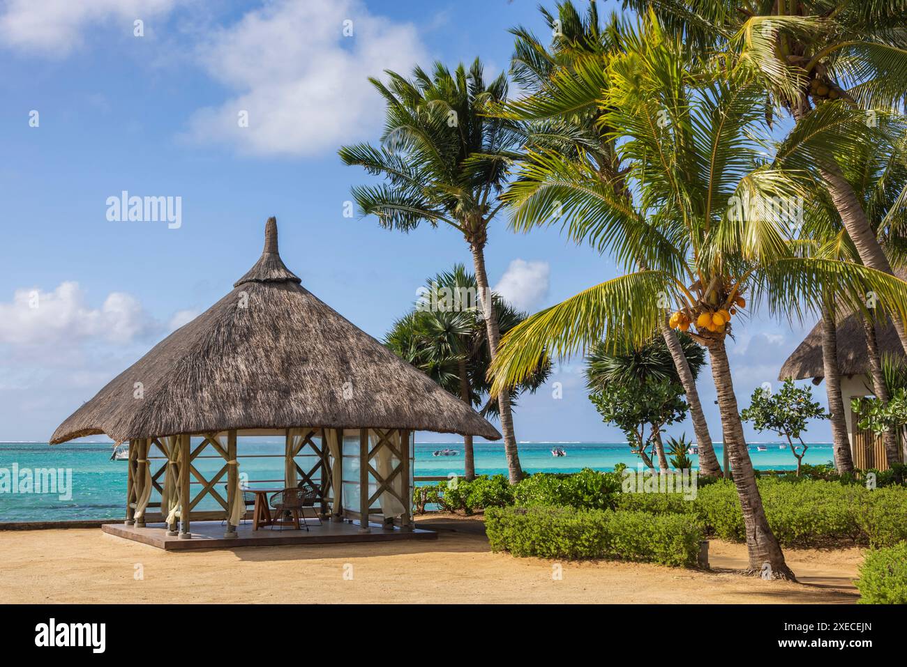 Preskil Island Resort, pointe Jerome, Maheboug, Maurice, Afrique de l'est. Été (juin) 2024. Banque D'Images