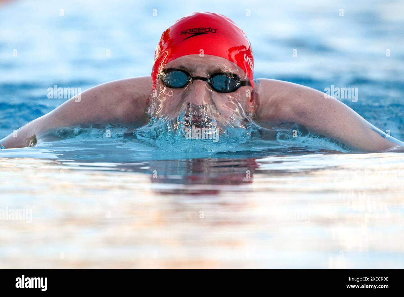 Max Litchfield, de Grande-Bretagne, participe au 400m individuel Medley Men final lors du 60e meeting de natation Settecolli au stadio del Nuoto à Rome (Italie), le 22 juin 2024. Max Litchfield s'est classé deuxième en remportant la médaille d'argent. Banque D'Images