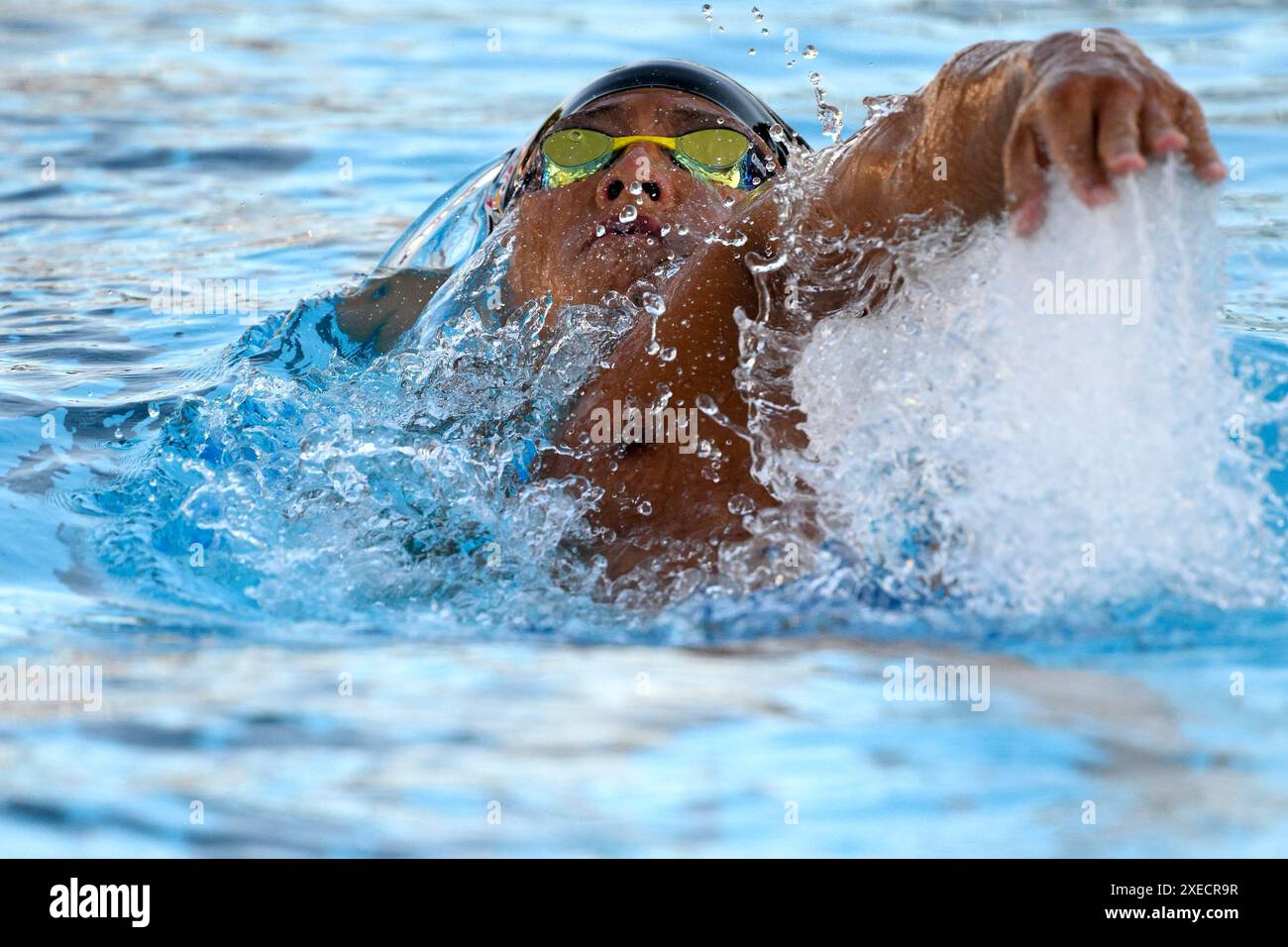 Daiya Seto, du Japon, participe à la finale individuelle Medley Men du 400 m lors de la 60e rencontre de natation Settecolli au stadio del Nuoto à Rome (Italie), le 22 juin 2024. Daiya Seto s'est classée première en remportant la médaille d'or. Banque D'Images