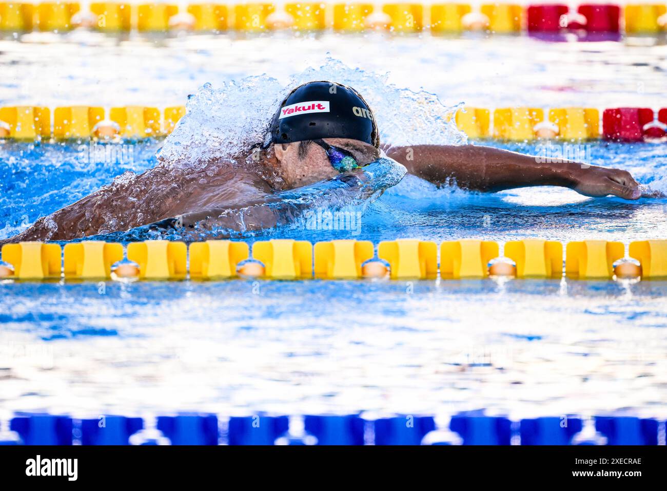 Daiya Seto, du Japon, participe à la finale individuelle Medley Men du 400 m lors de la 60e rencontre de natation Settecolli au stadio del Nuoto à Rome (Italie), le 22 juin 2024. Daiya Seto s'est classée première en remportant la médaille d'or. Banque D'Images