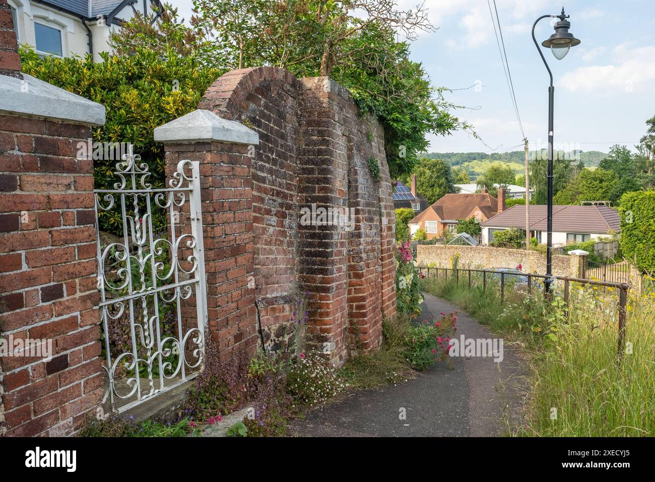 SURREY- UK- maisons résidentielles dans la belle ville de marché de Dorking dans les Surrey Hills Banque D'Images