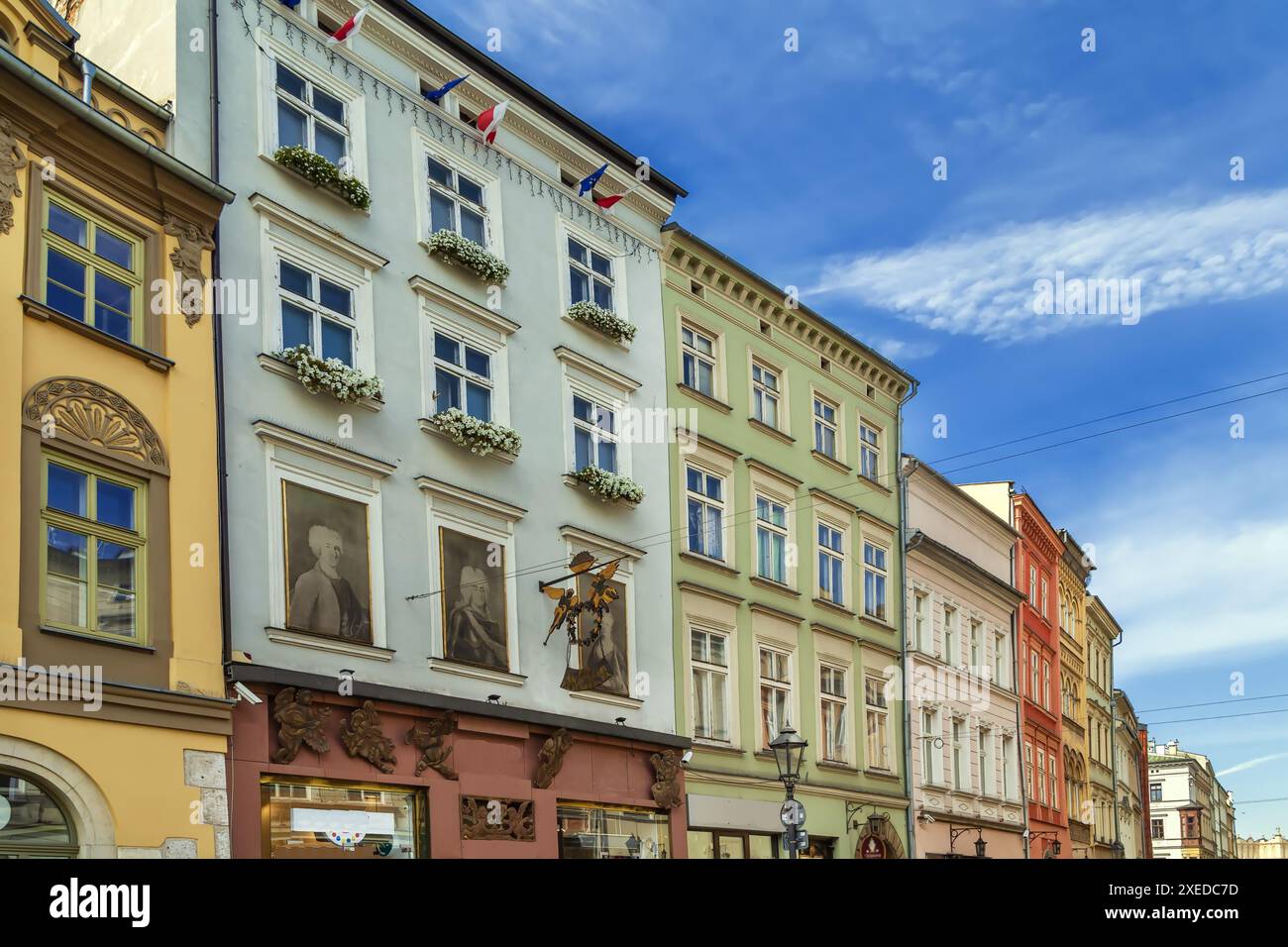Street à Cracovie, Pologne Banque D'Images