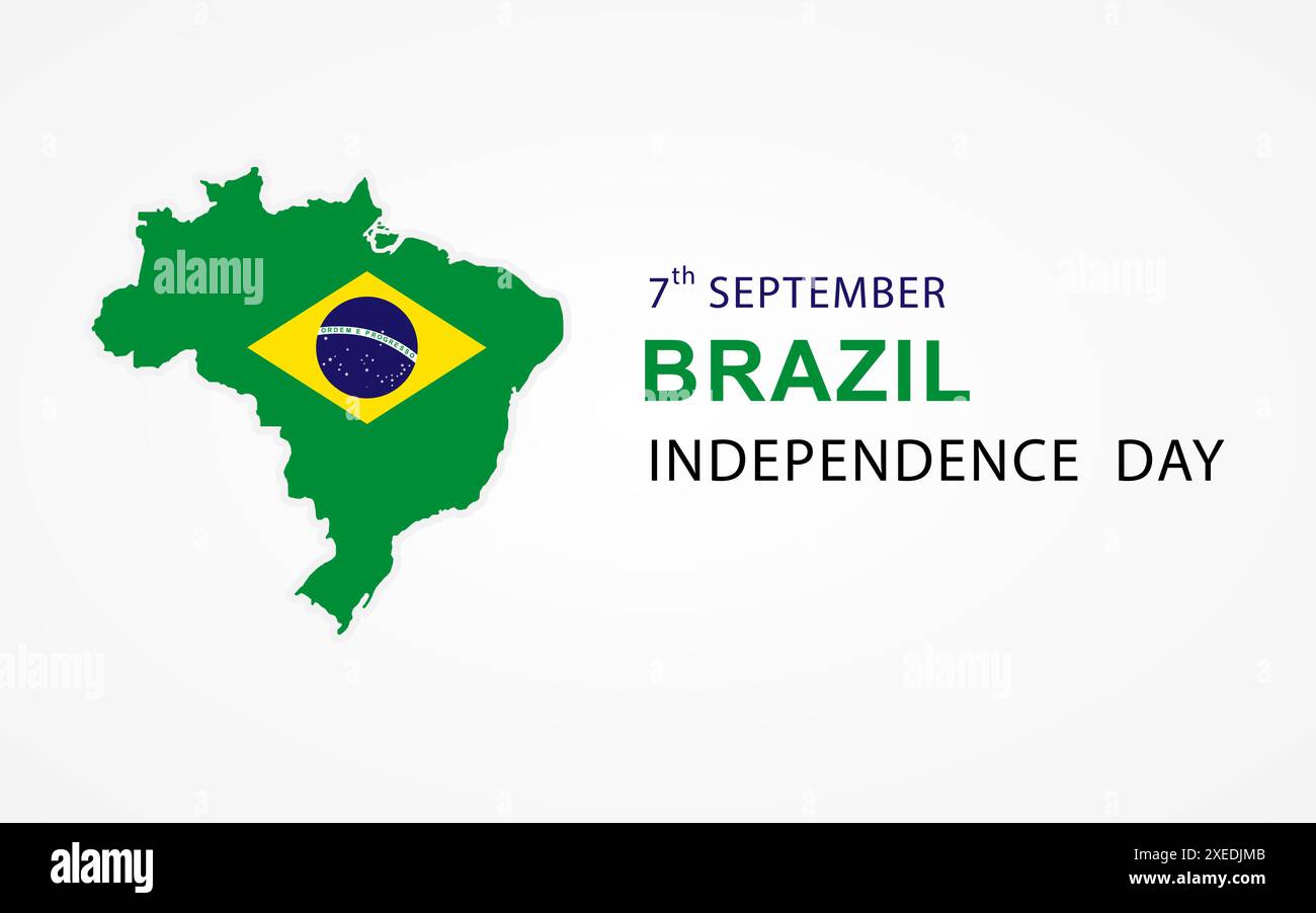 Modèle de bannière de jour de l'indépendance du Brésil. Conception vectorielle. Illustration de Vecteur
