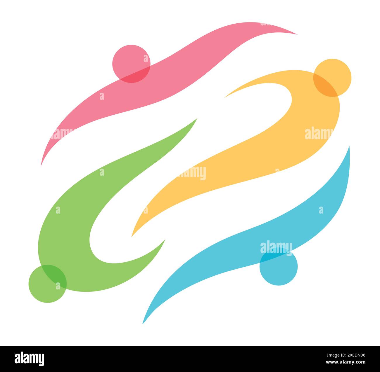 Icône de symbole de logo de personnes abstraites Illustration de Vecteur