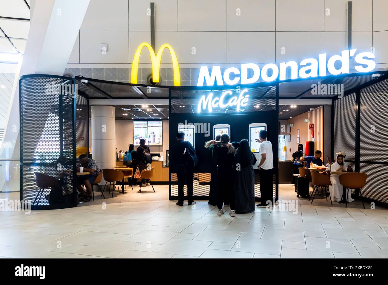 McDonalds café, aéroport Jeddah, Arabie Saoudite, JED, Asie Banque D'Images