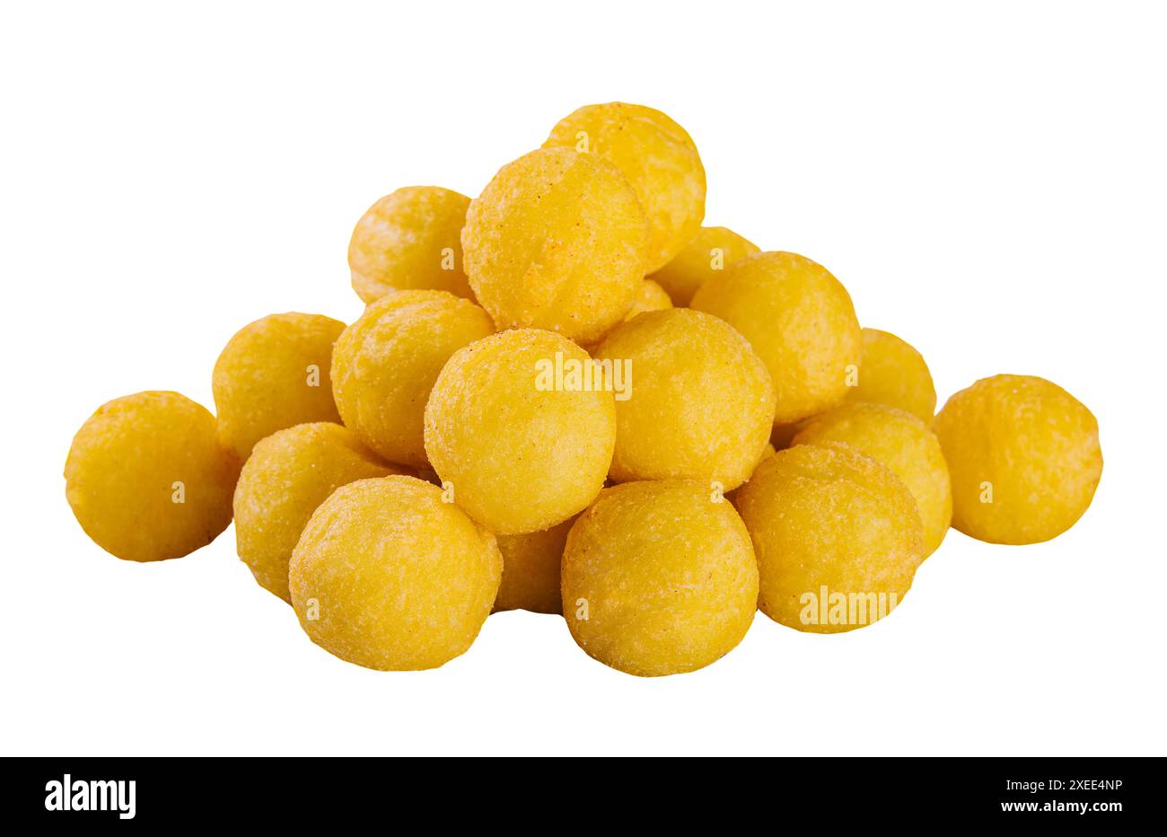 boulettes de fromage à l'ail isolées sur blanc Banque D'Images