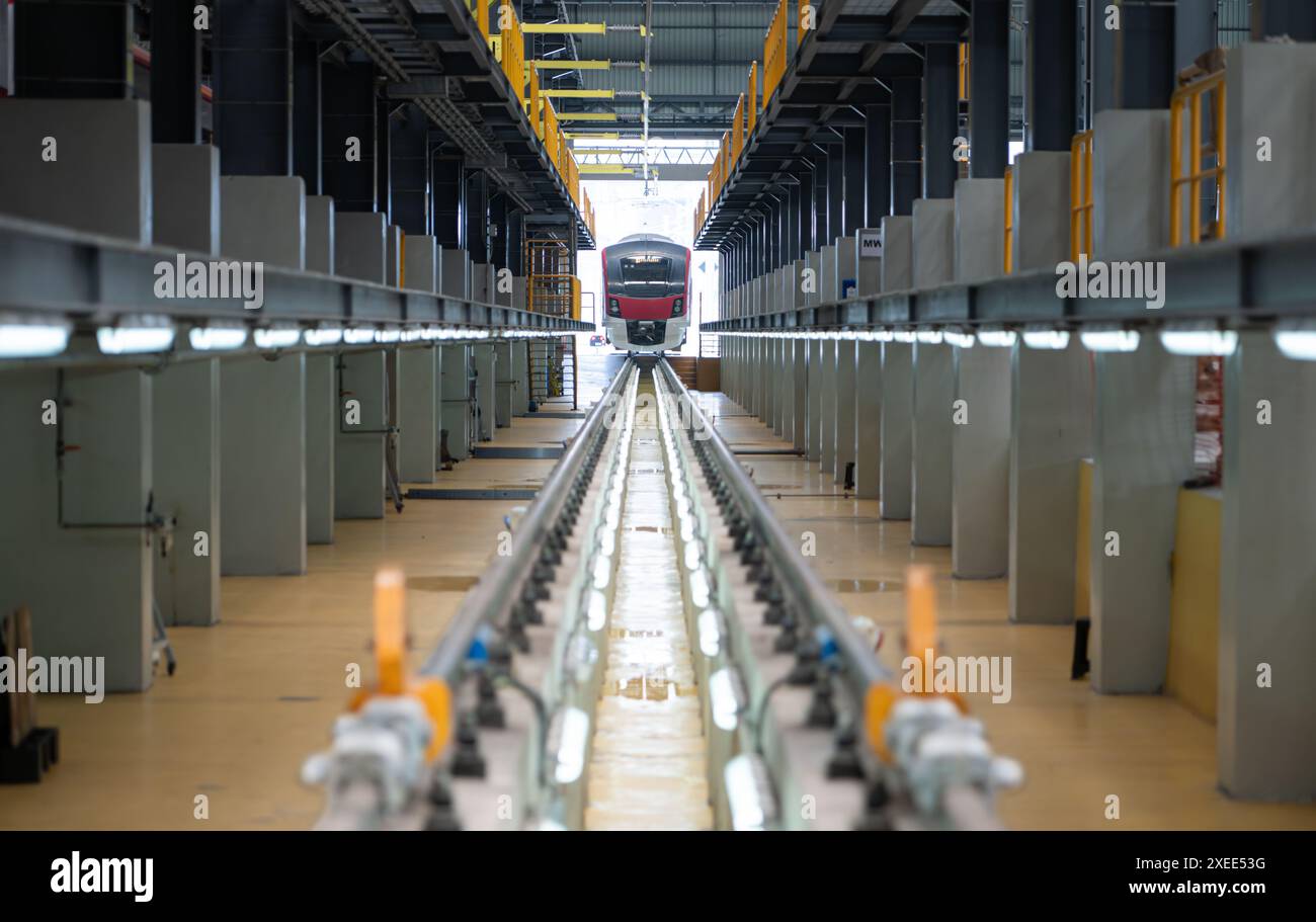 SkyTrain, Un système de transport rapide populaire auprès des personnes vivant dans les grandes communautés urbaines. Pratique et opportune Banque D'Images