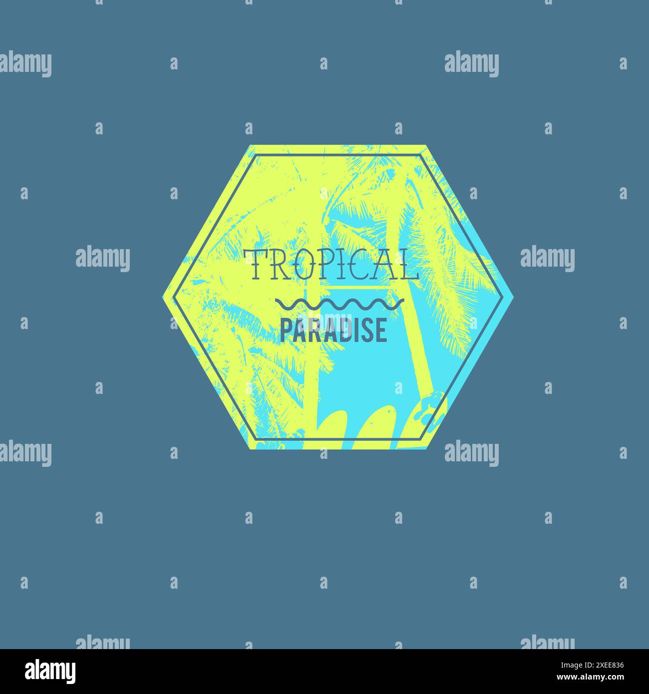 Motif palmier tropical de plage Paradise Summer Illustration de Vecteur