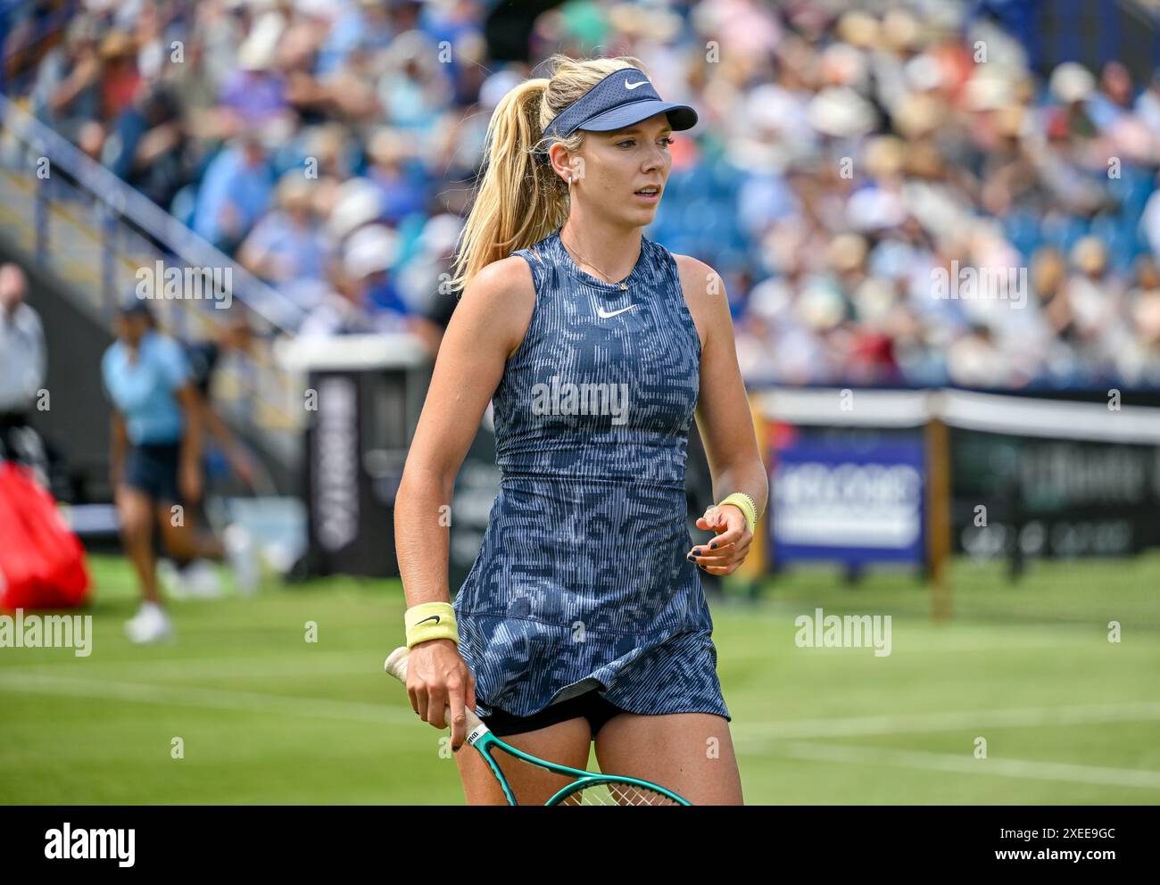 Eastbourne, Royaume-Uni. 27 juin 2024. Jasmine PAOLINI (ITA) bat Katie BOULTER (GBR) (PIC) lors du Rothesay International Tennis Tournament au Devonshire Park, Eastbourne, East Sussex, Royaume-Uni. Crédit : LFP/Alamy Live News Banque D'Images