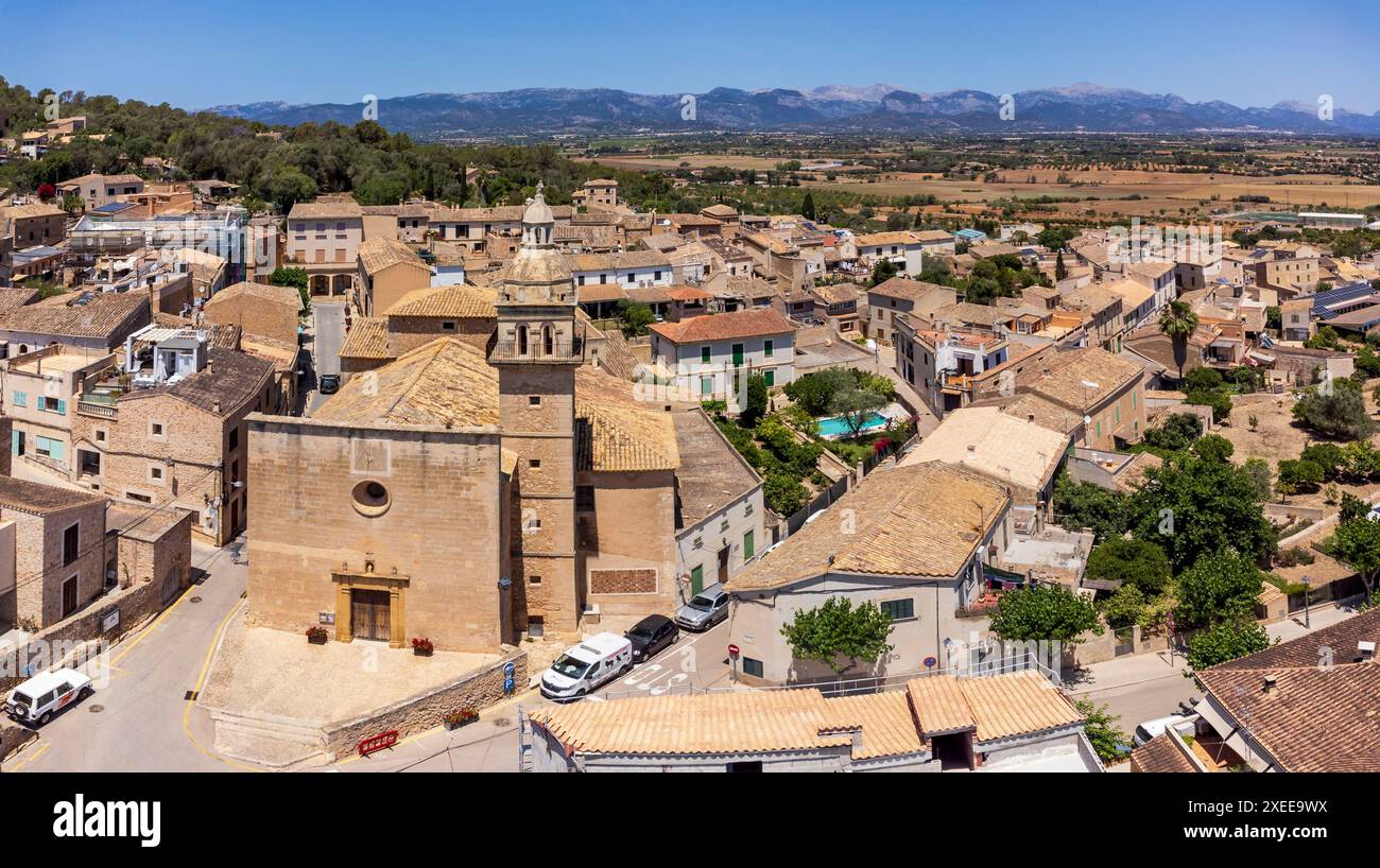 Paroisse catholique de Santa Eugenia, Majorque, Îles Baléares, Espagne Banque D'Images
