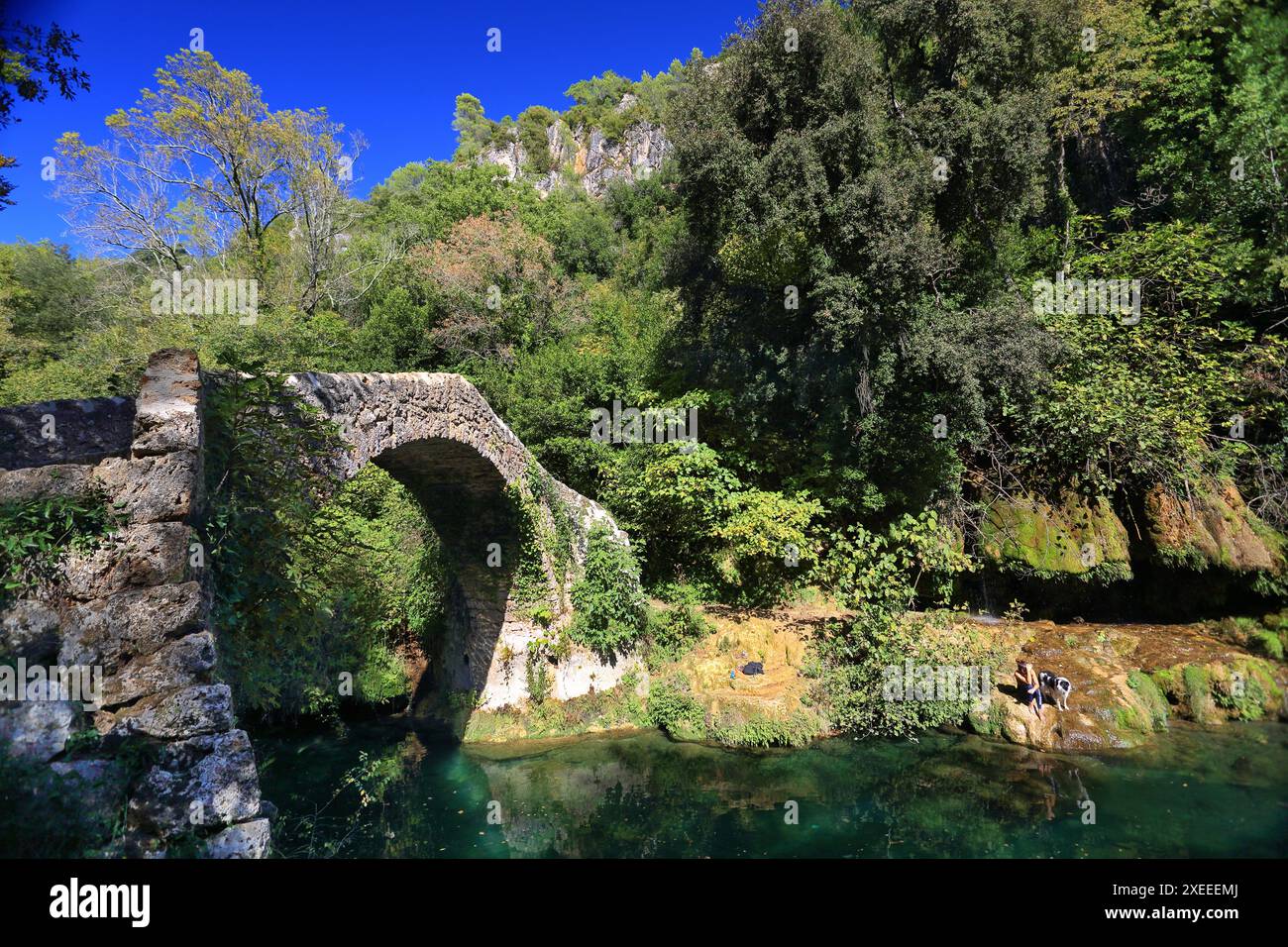 Le Pont des Tuves ou pont des Gabres sur la siagne dans l'arrière pays de la Côte d'Azur Banque D'Images