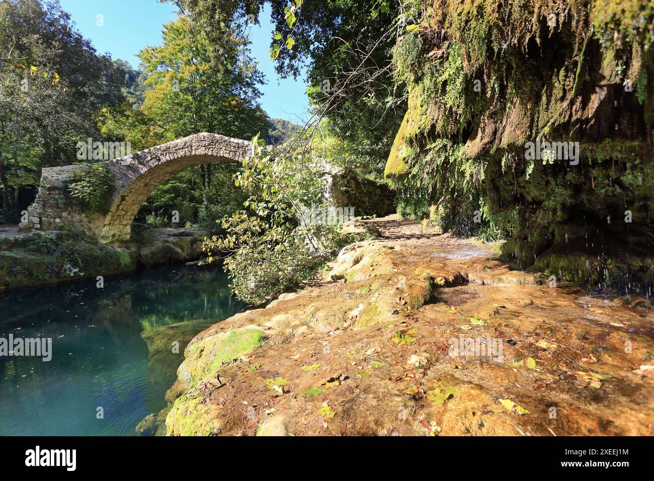 Le Pont des Tuves ou pont des Gabres sur la siagne dans l'arrière pays de la Côte d'Azur Banque D'Images